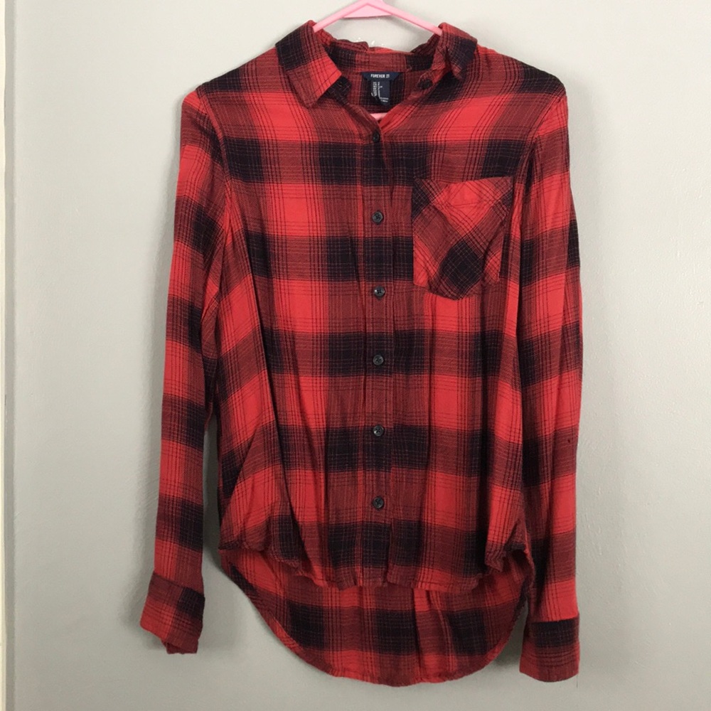 Black and orange button down shirt